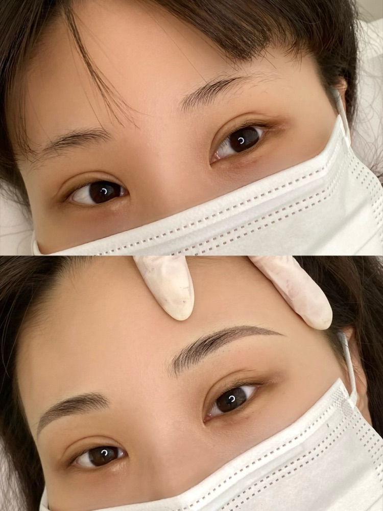 자연눈썹 비포 애프터